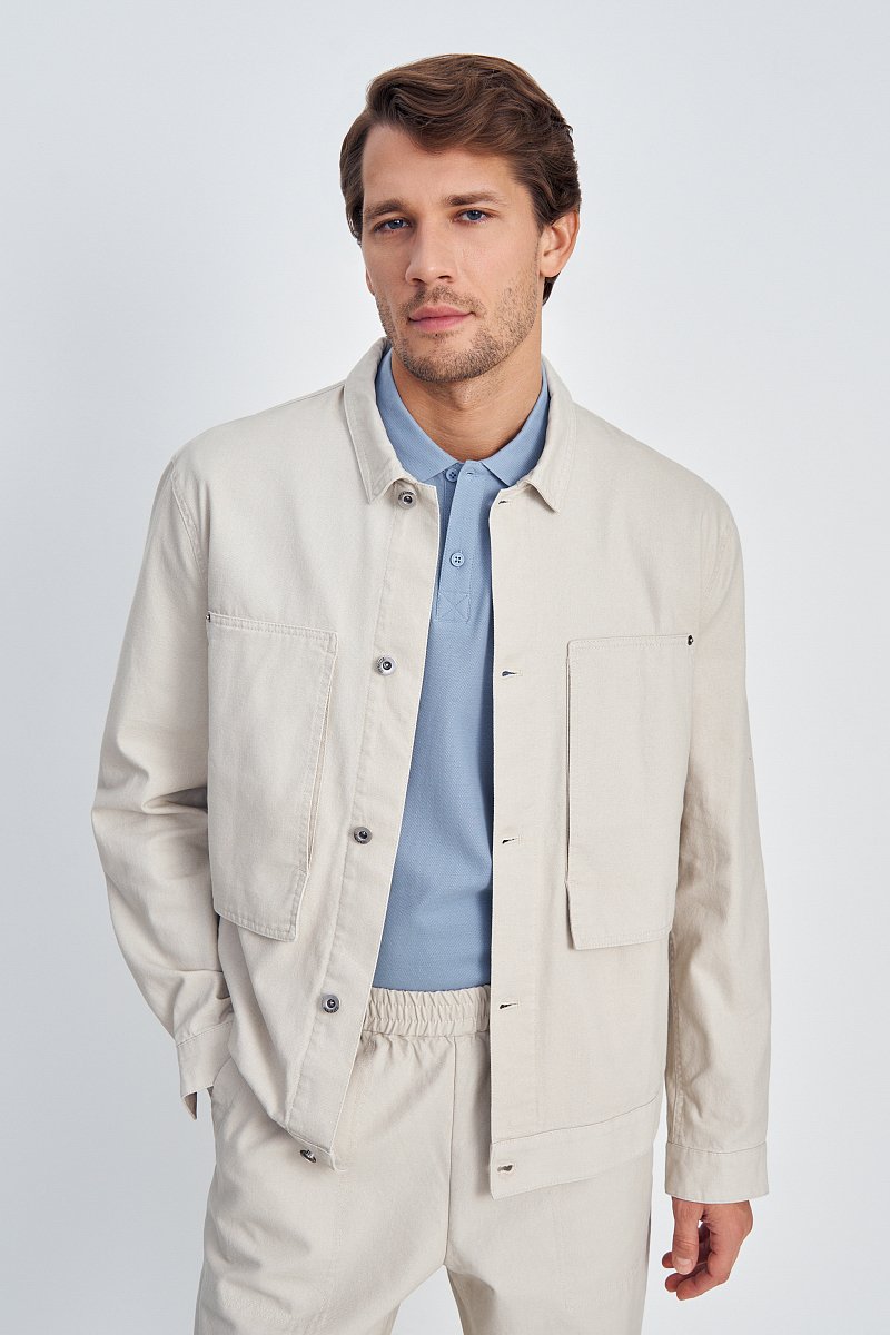 Джинсовая куртка с карманами, Модель FSE21005, Фото №1