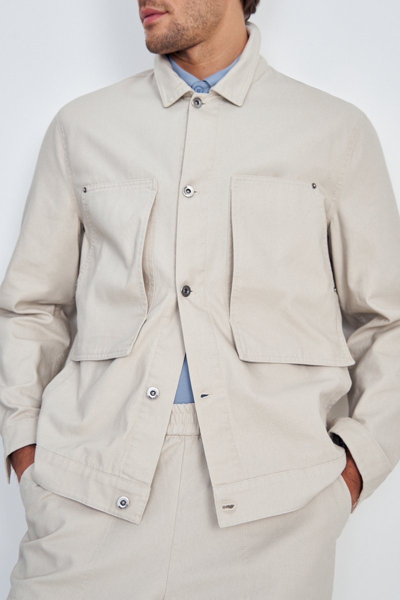 Джинсовая куртка с карманами, Модель FSE21005, Фото №3