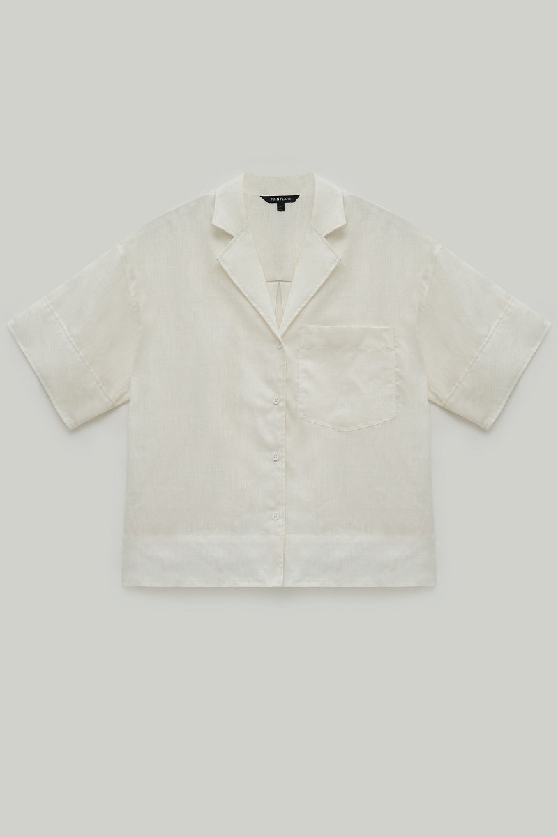 Блузка изо льна свободного кроя, Модель FSE110137, Фото №8