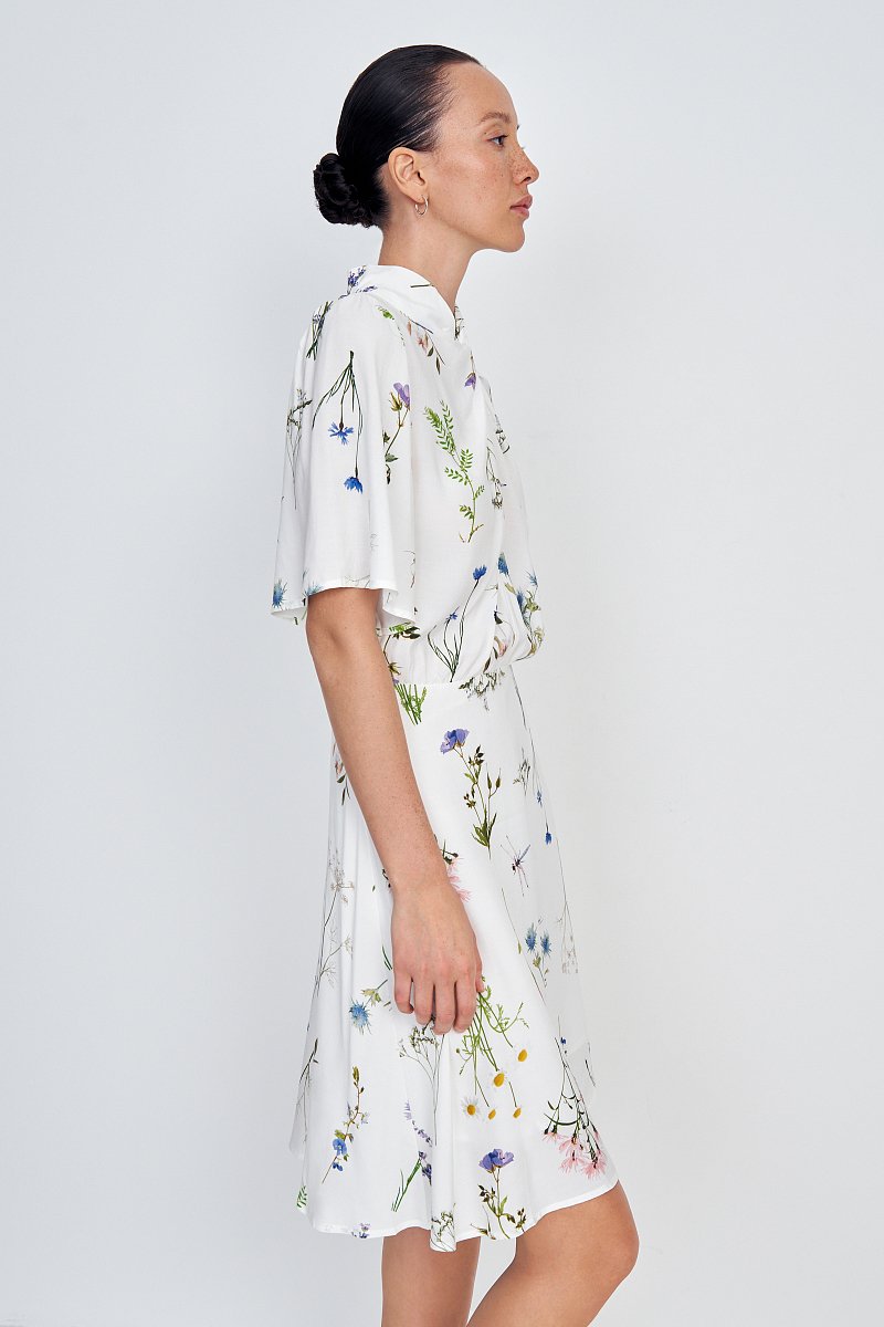 Платье из льна с цветочным принтом, Модель FSE110108, Фото №4