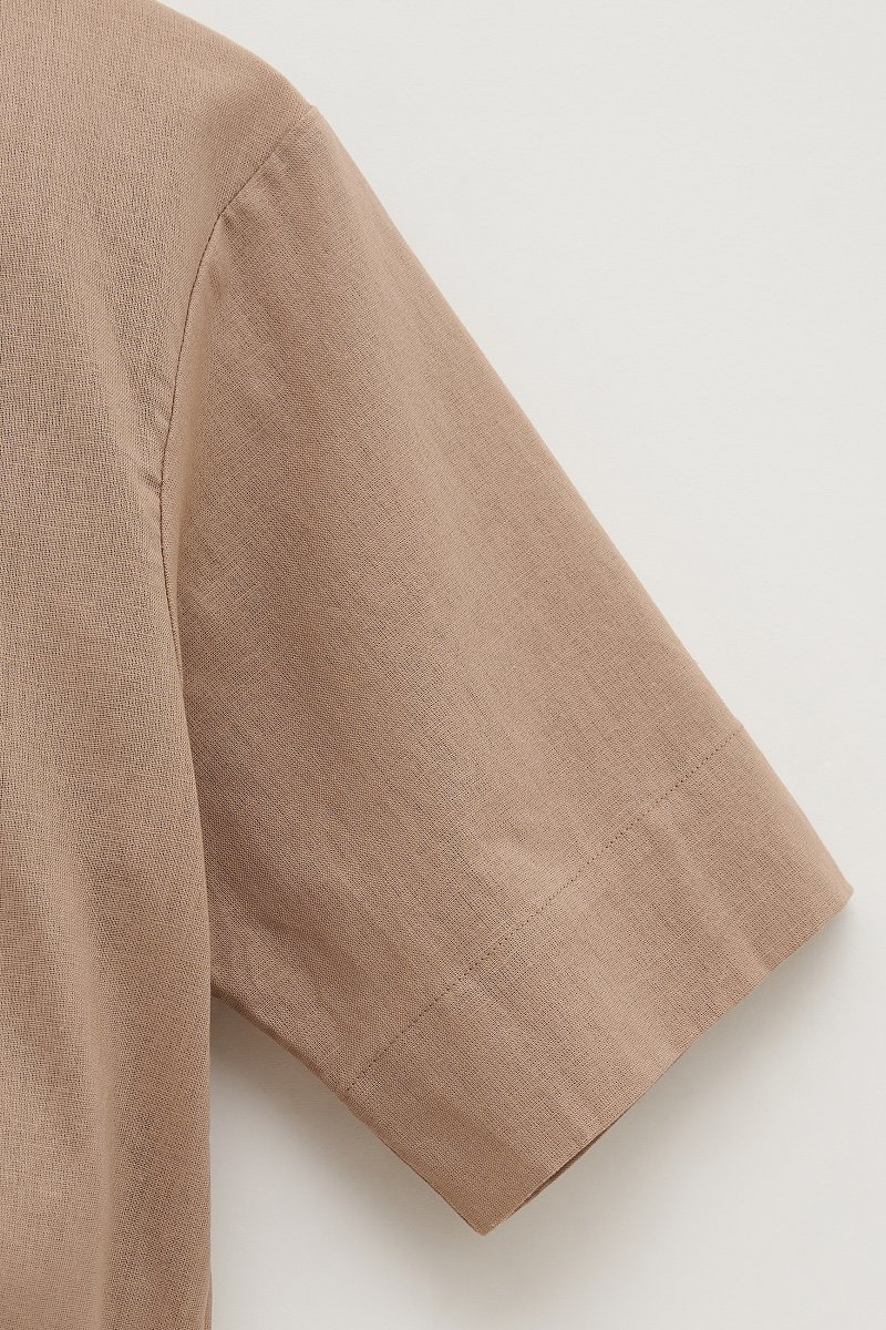 Рубашка с коротким рукавом и завязками на поясе, Модель FSE110210, Фото №7