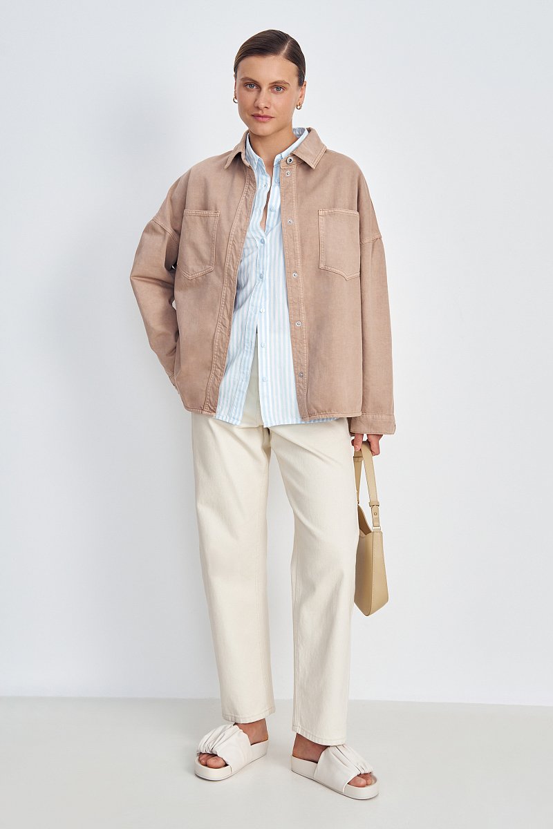 Джинсовая куртка с карманами, Модель FSE15028, Фото №2