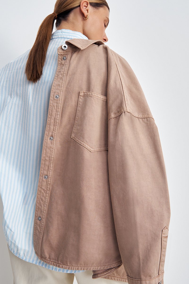 Джинсовая куртка с карманами, Модель FSE15028, Фото №6