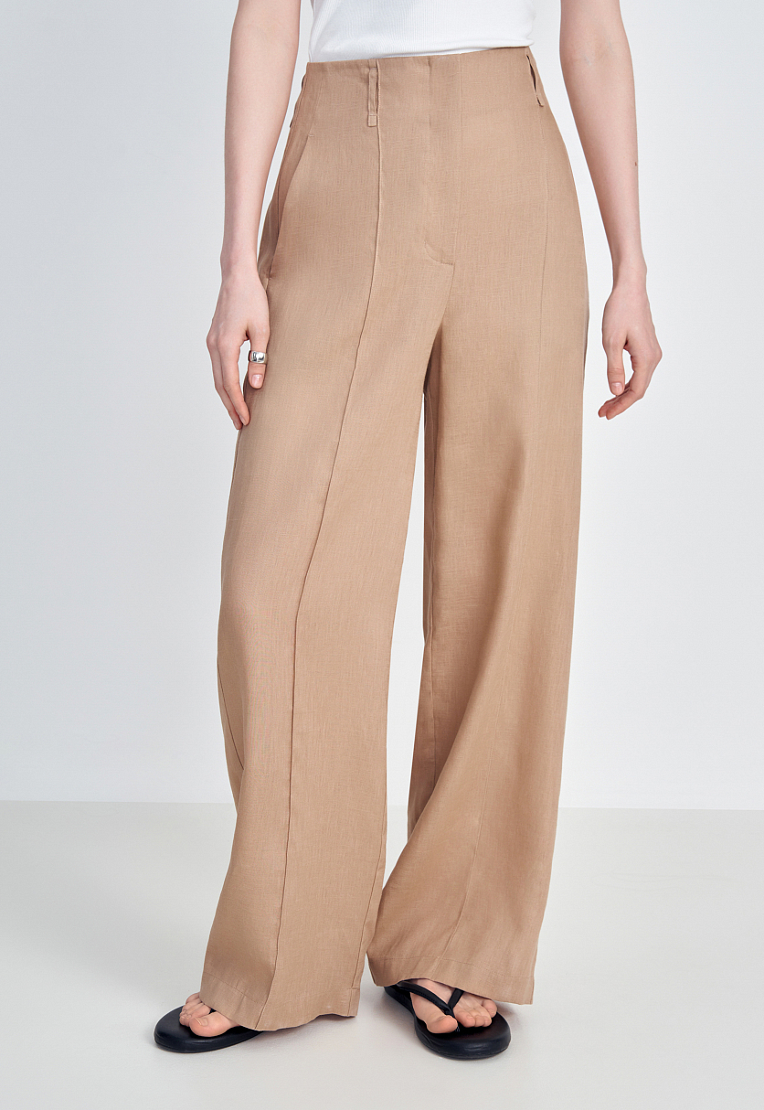 Брюки широкого силуэта со стрелками