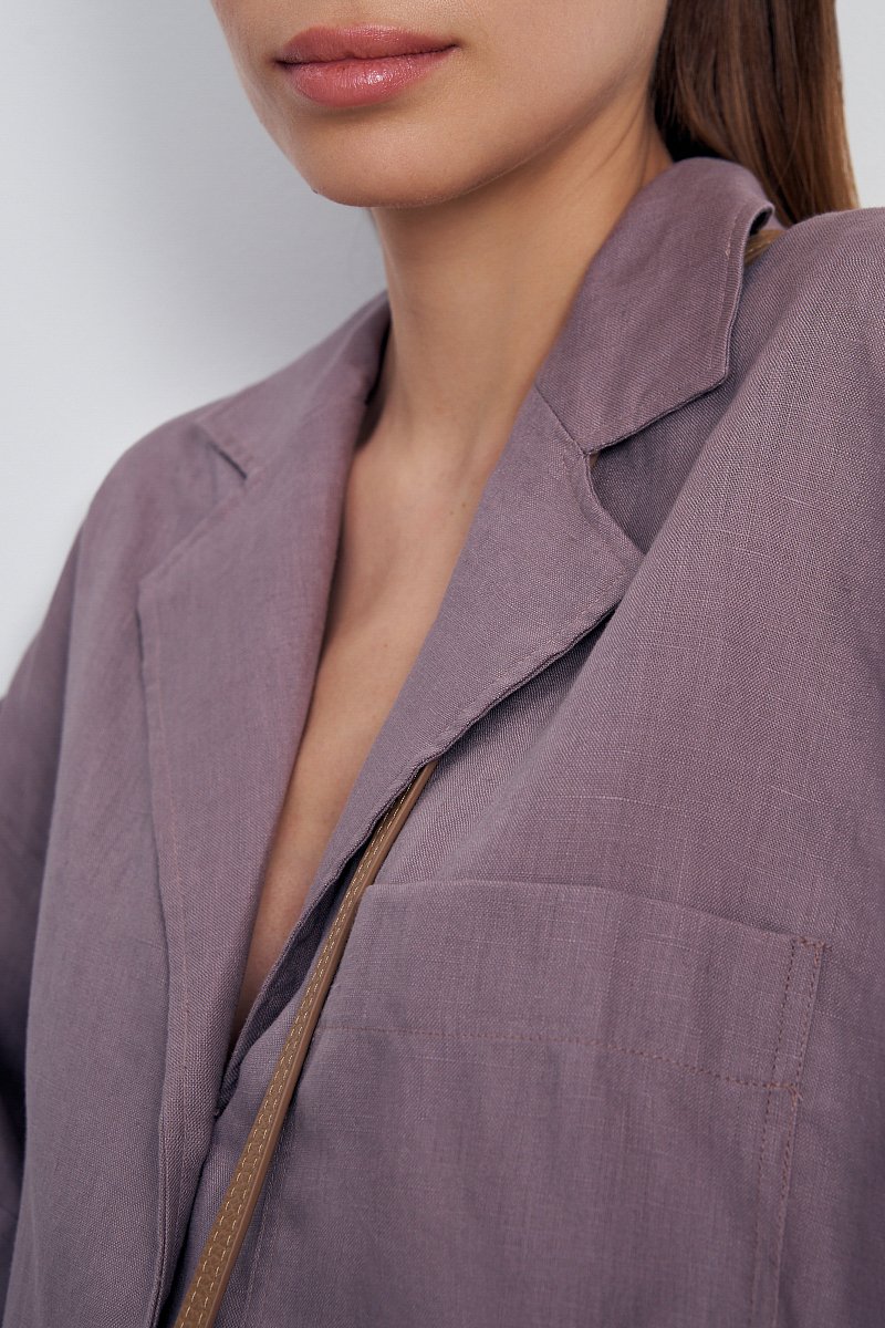Блузка изо льна свободного кроя, Модель FSE110137, Фото №6