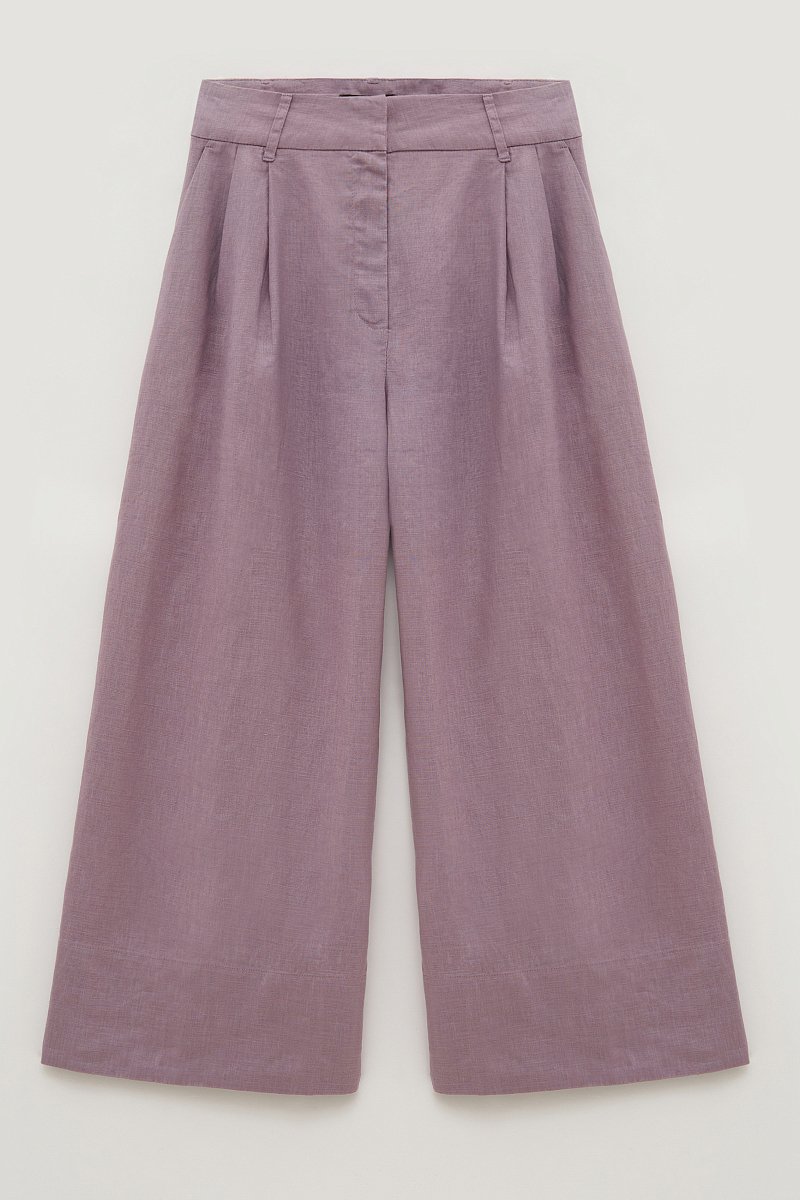 Укороченные брюки изо льна, Модель FSE110265, Фото №8