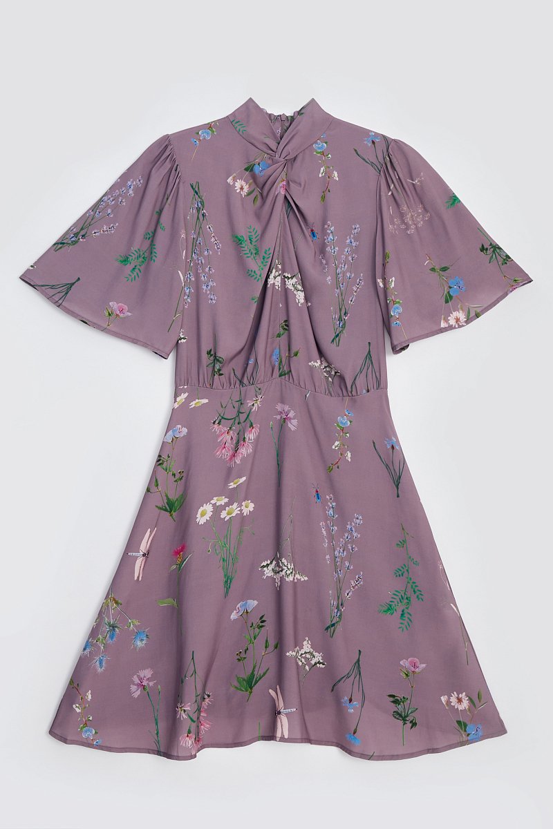 Платье изо льна с цветочным принтом, Модель FSE110108, Фото №8