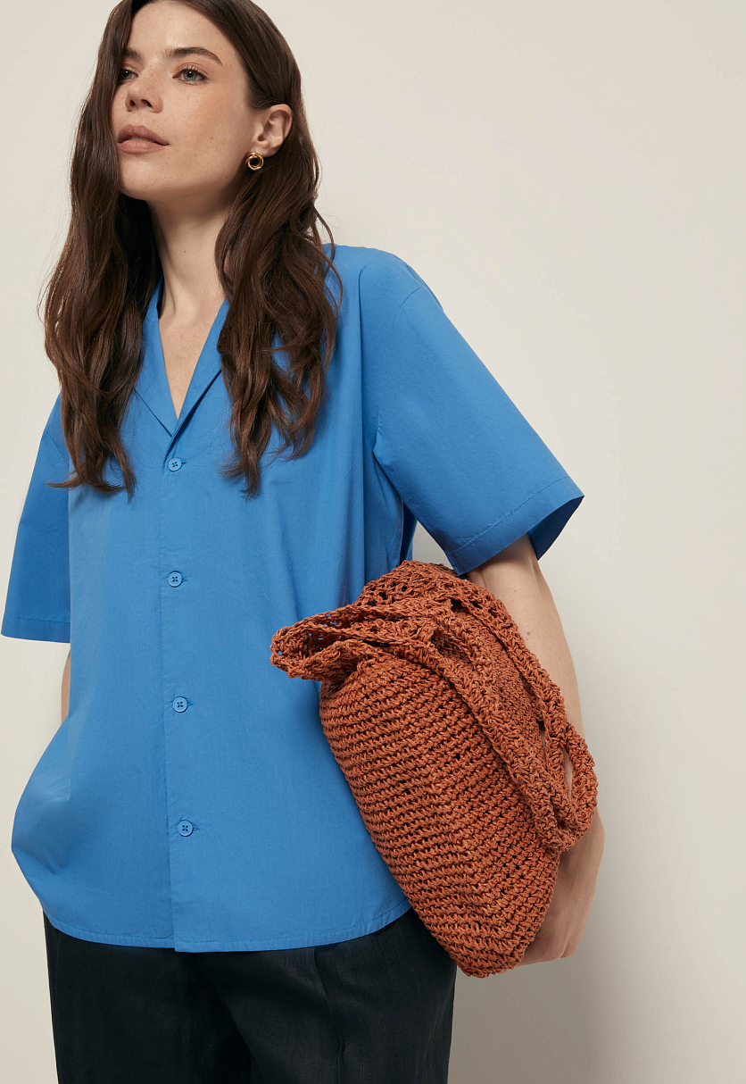 Блузка из хлопка с коротким рукавом