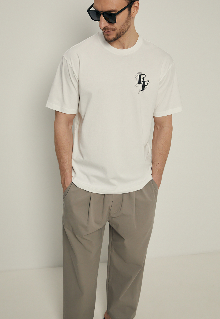 Футболка свободного кроя из хлопка Футболка свободного кроя из хлопка