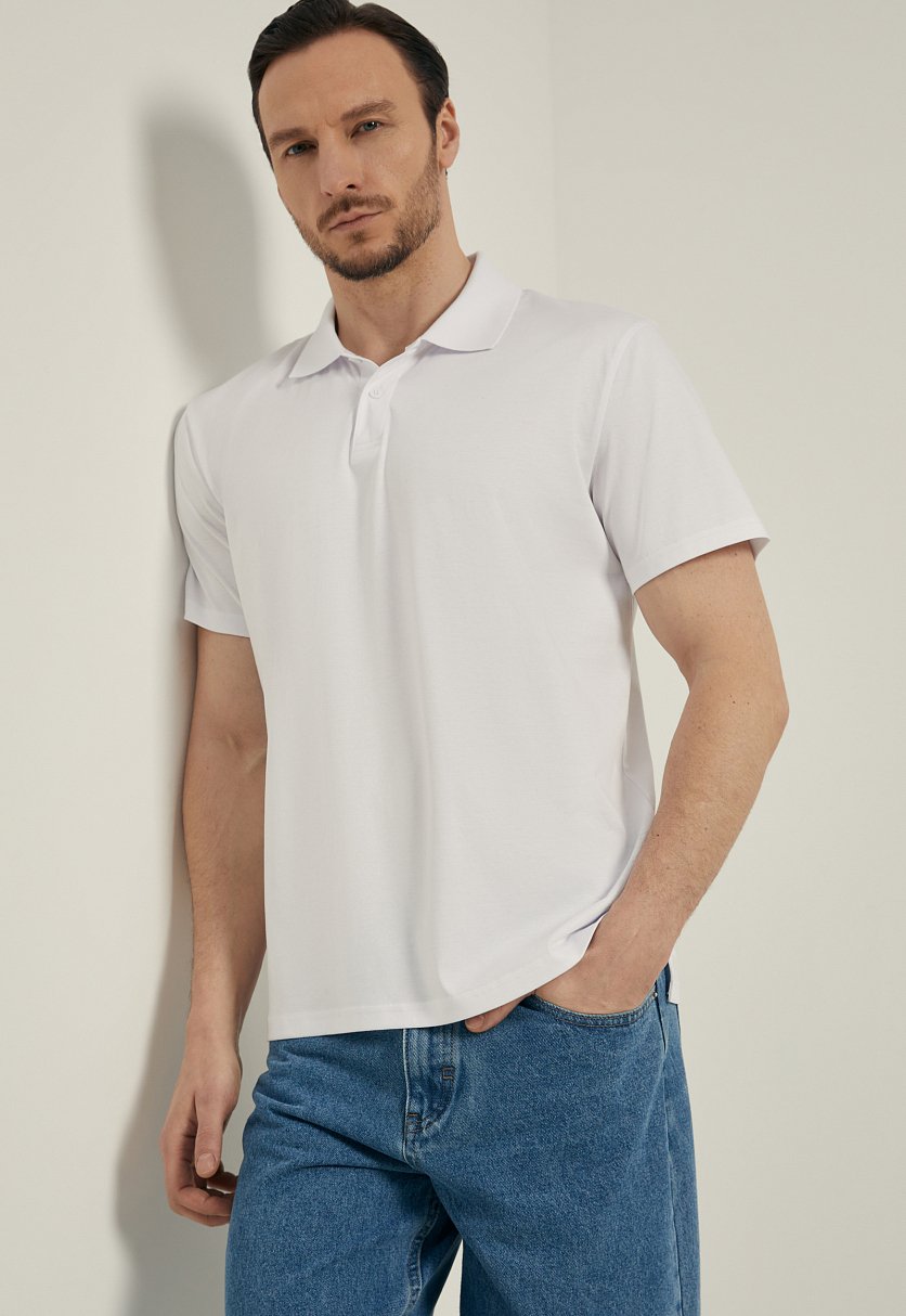 Базовое поло из мерсеризованного хлопка