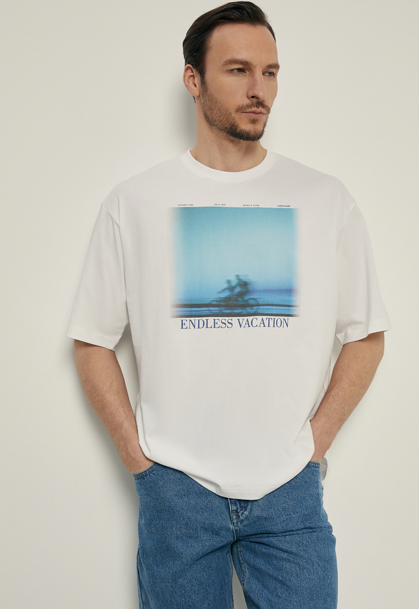 Оверсайз футболка с принтом Оверсайз футболка с принтом