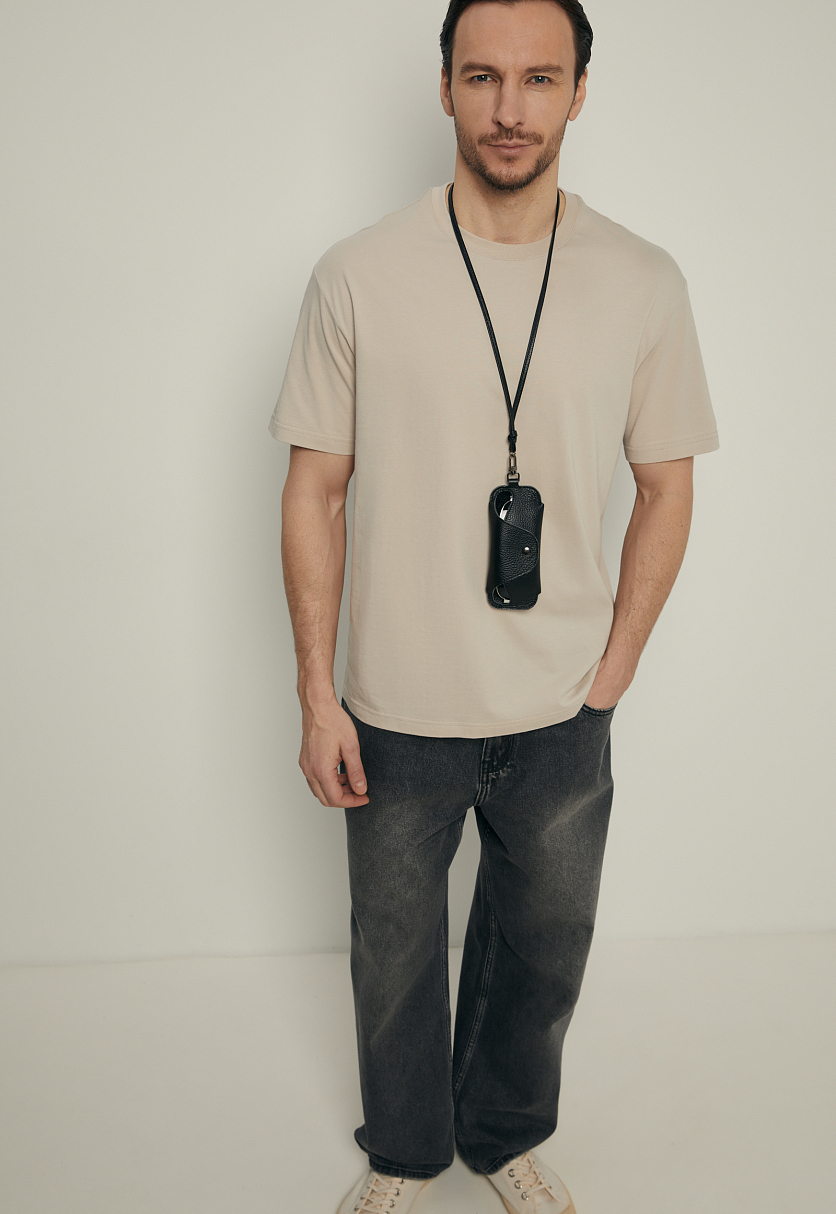 Футболка свободного силуэта с принтом