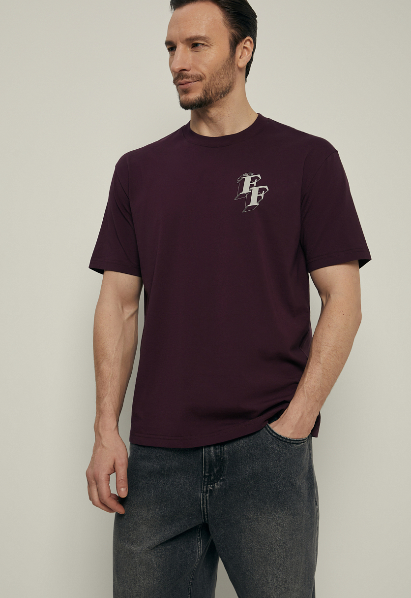 Футболка свободного кроя из хлопка