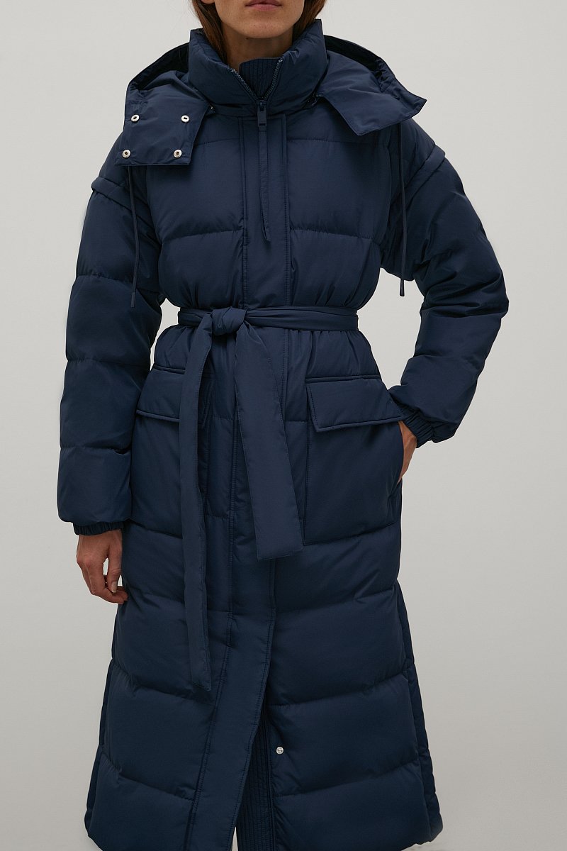 Пуховое пальто  с капюшоном, Модель FWB11006, Фото №2