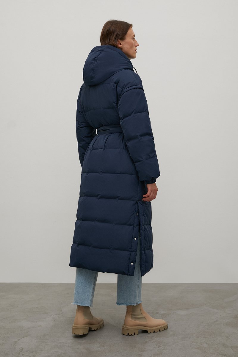 Пуховое пальто  с капюшоном, Модель FWB11006, Фото №4