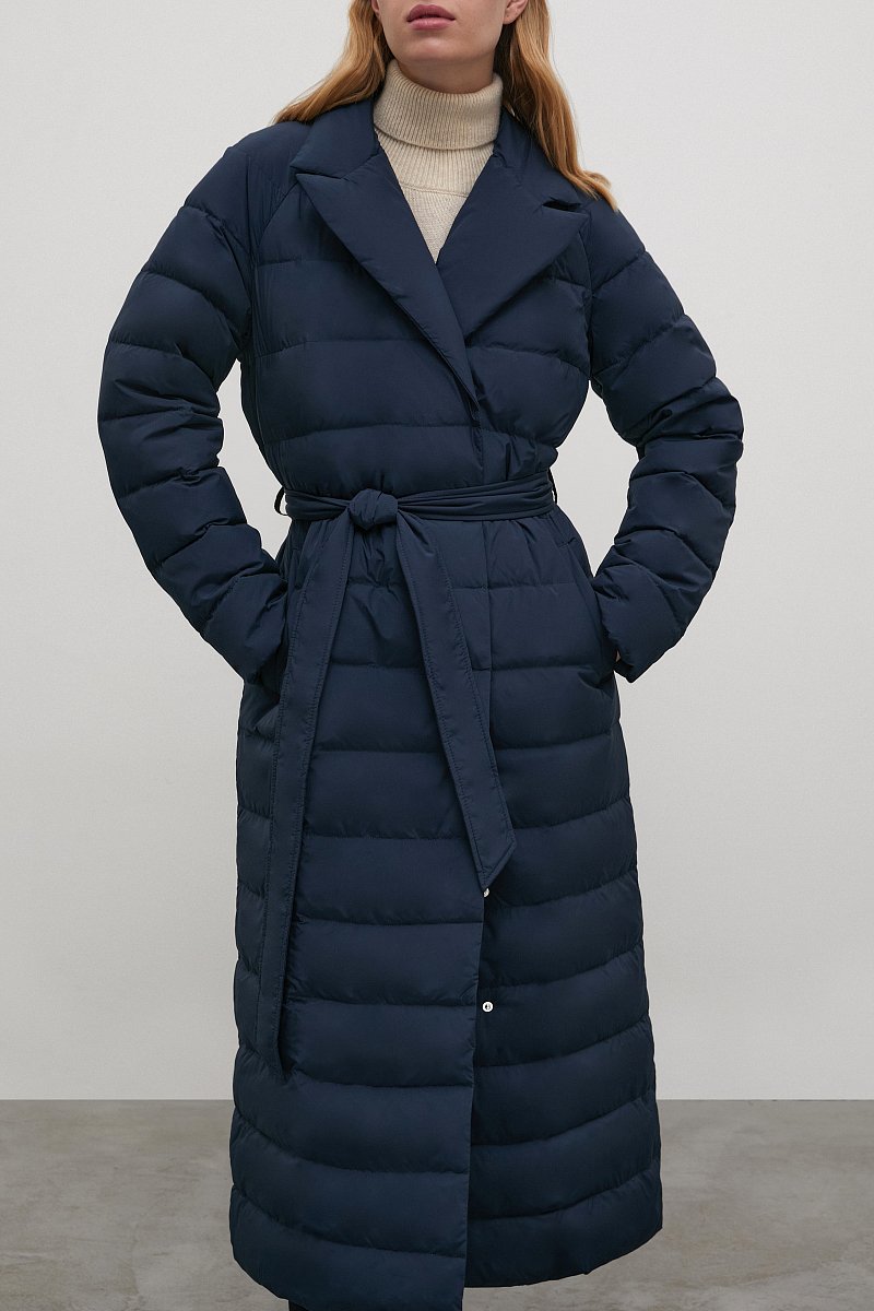 Стеганое пуховое пальто  с капюшоном, Модель FWB11012, Фото №2