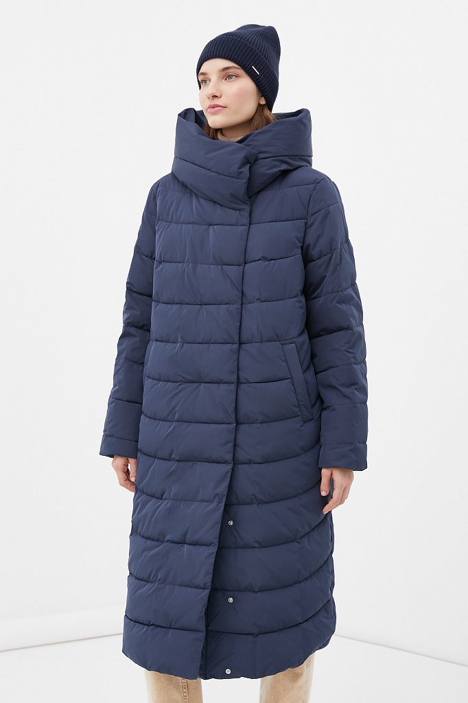 Утепленное пальто женское с капюшоном, Модель FWB110139, Фото №3