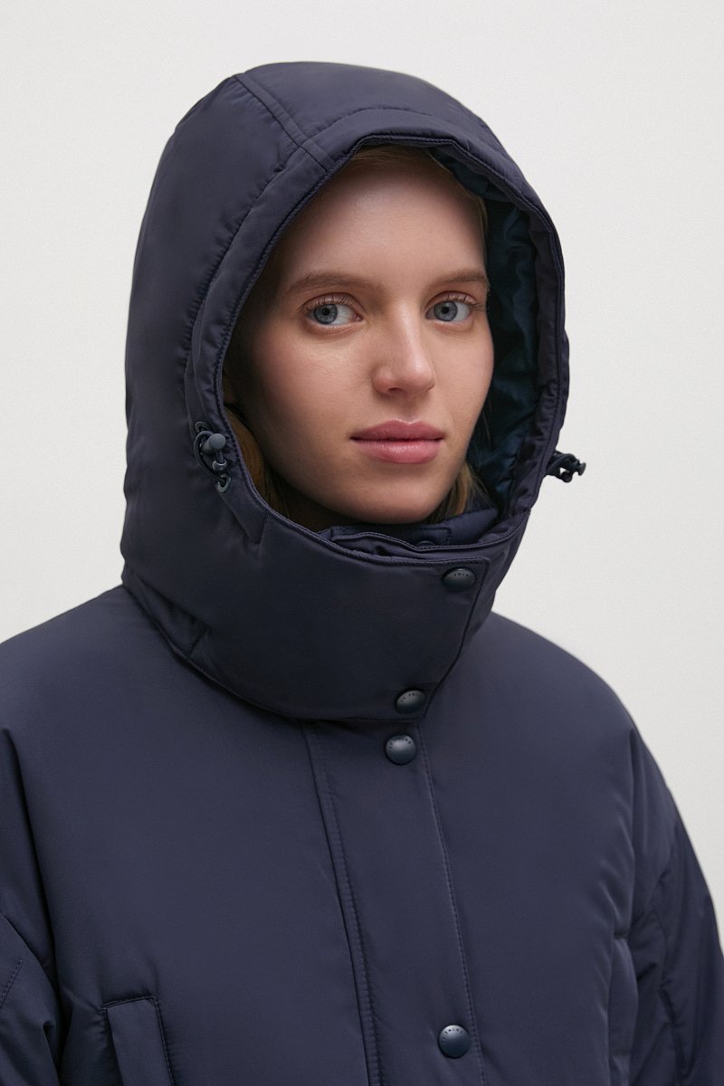 Утепленная куртка с поясом  и капюшоном, Модель FWB11020, Фото №7