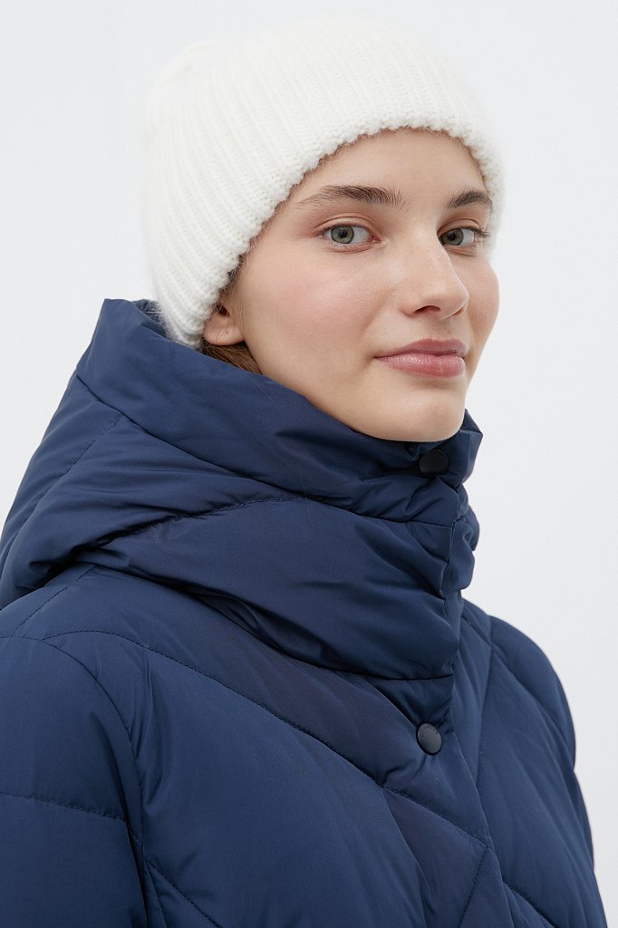 Пуховое пальто женское с капюшоном, Модель FWB11066, Фото №6