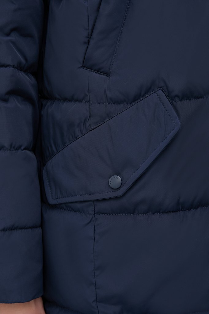 Утепленное пальто женское с капюшоном, Модель FWB11068, Фото №7