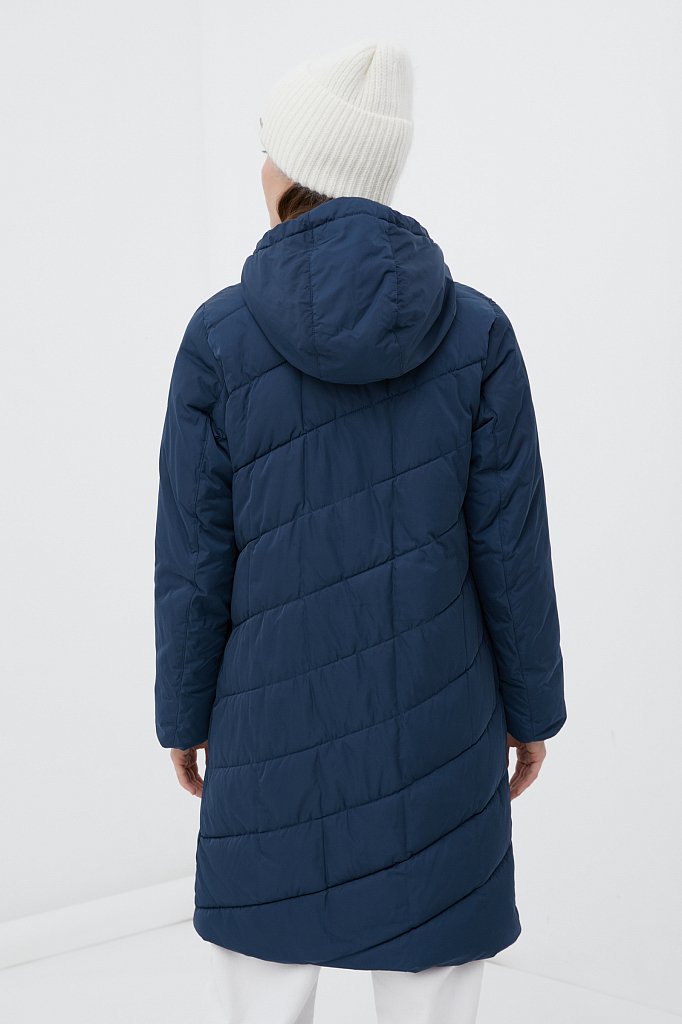 Утепленное пальто женское с капюшоном, Модель FWB11074, Фото №5