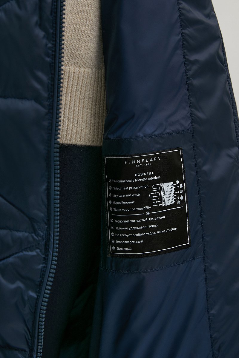 Стеганое утепленное пальто с капюшоном, Модель FWB11075, Фото №6