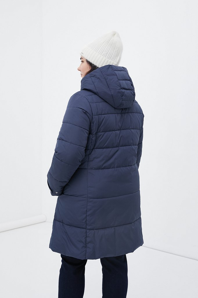 Утепленное пальто женское с капюшоном, Модель FWB160128, Фото №5