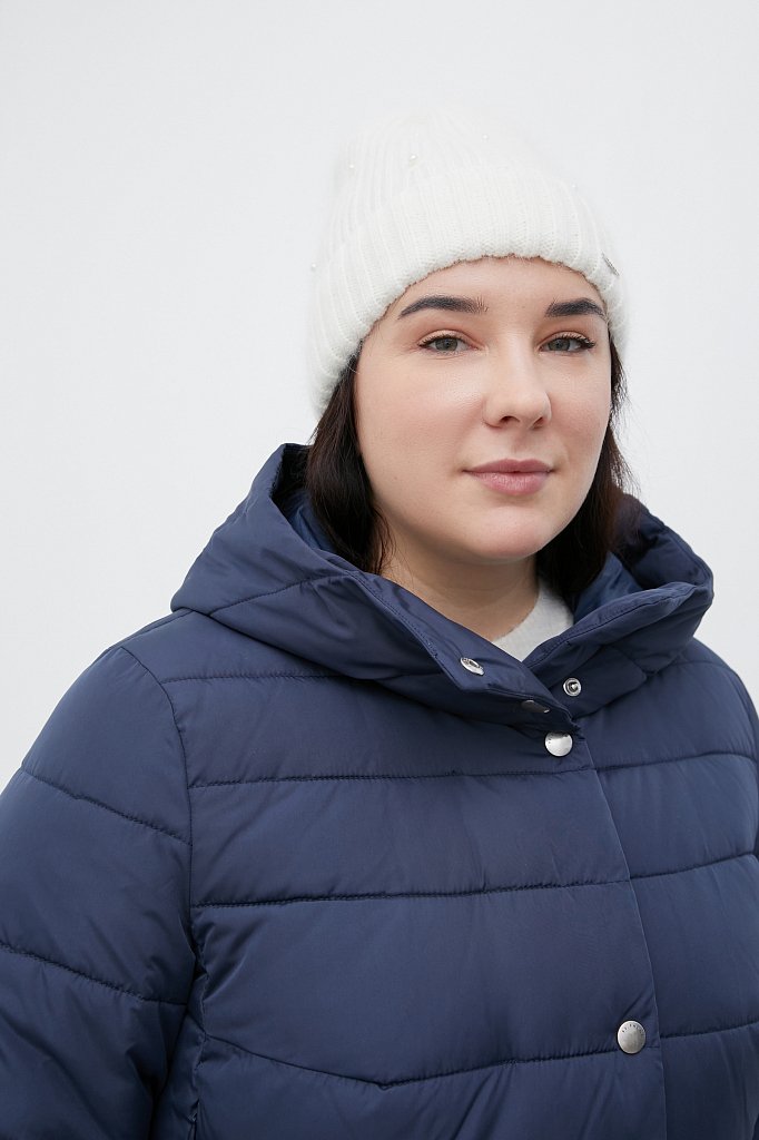 Утепленное пальто женское с капюшоном, Модель FWB160128, Фото №6