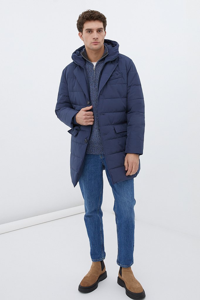 Утепленное пальто с капюшоном, Модель FWB21008, Фото №2