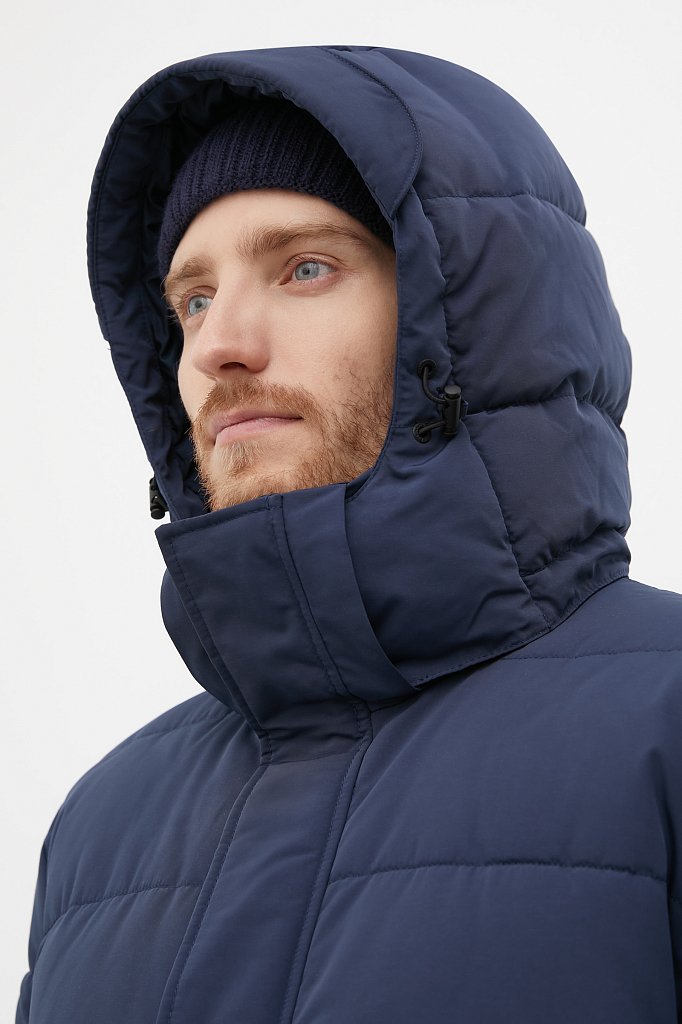 Утепленное полупальто мужское с капюшоном, Модель FWB21068, Фото №6