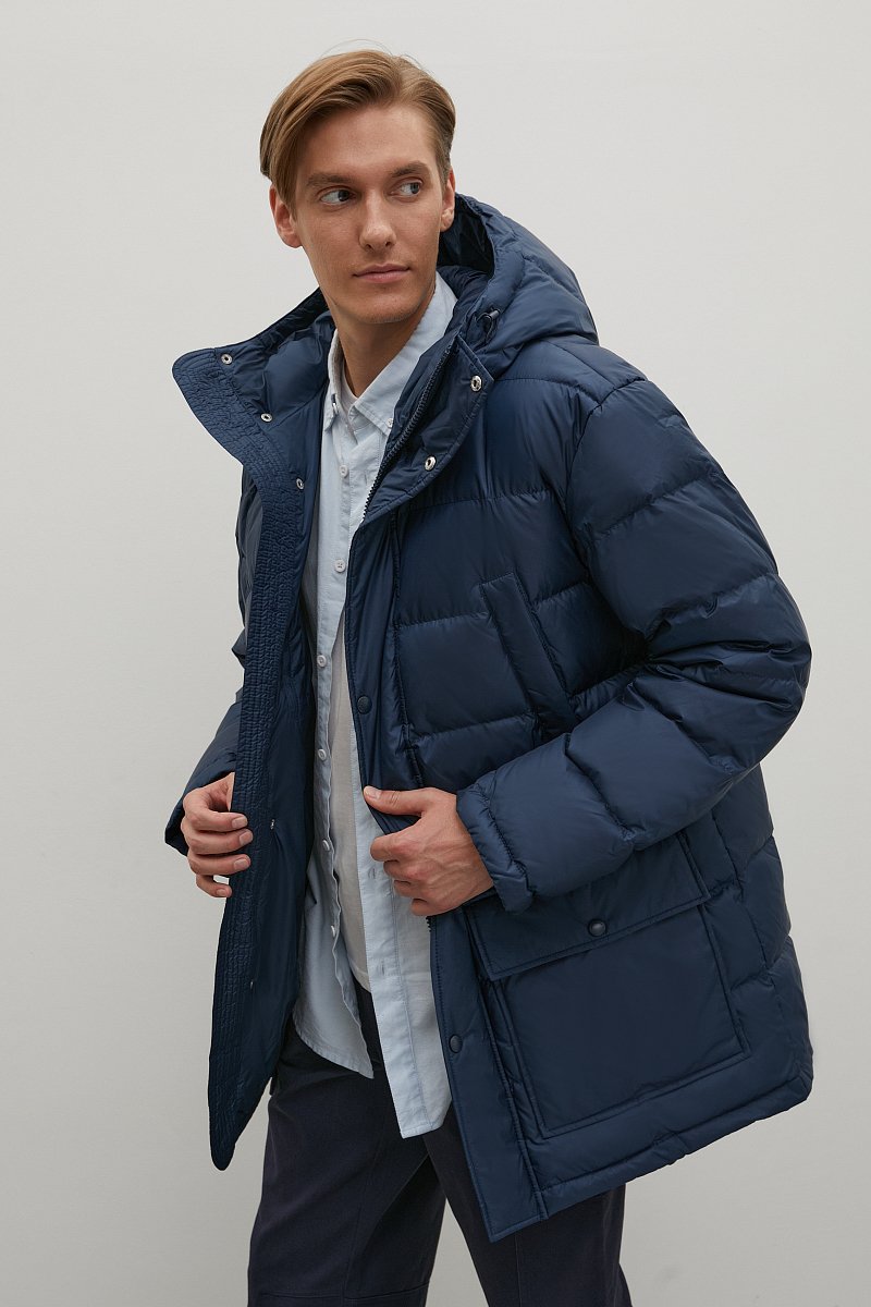 Пуховое пальто с капюшоном, Модель FWB21072, Фото №4