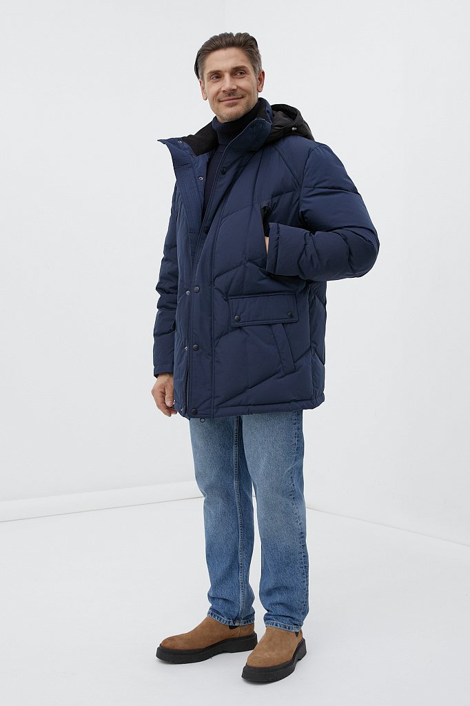 Утепленная куртка мужская с капюшоном, Модель FWB26065, Фото №2