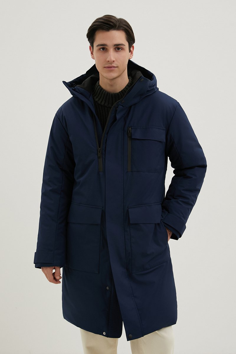 Утепленное пальто с капюшоном, Модель FWB61029, Фото №1