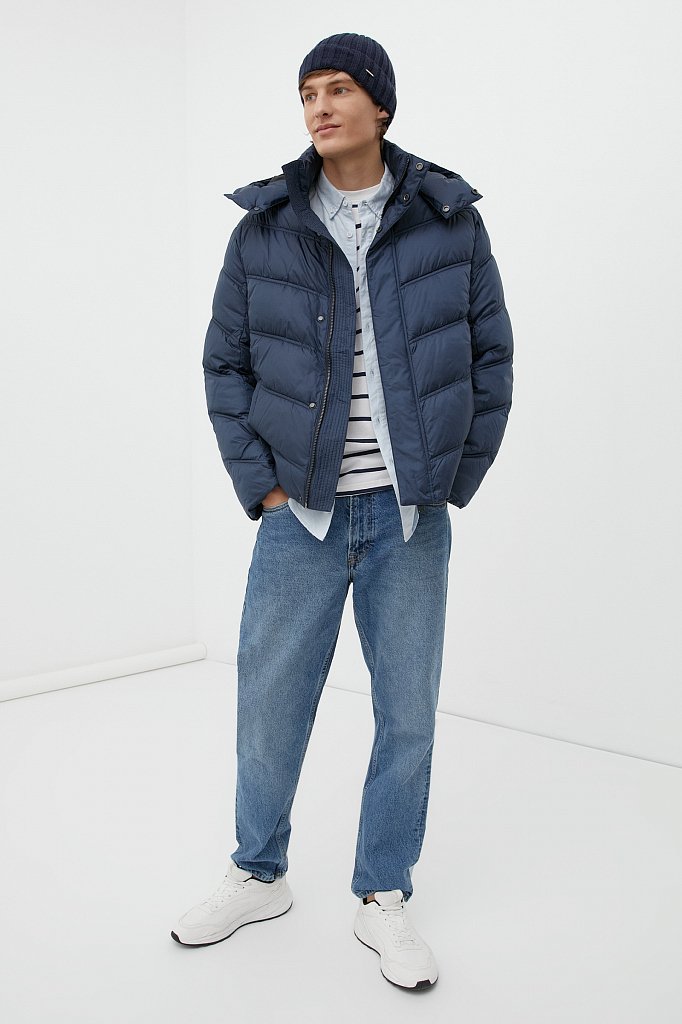 Утепленная куртка мужская с капюшоном, Модель FWB61036, Фото №2
