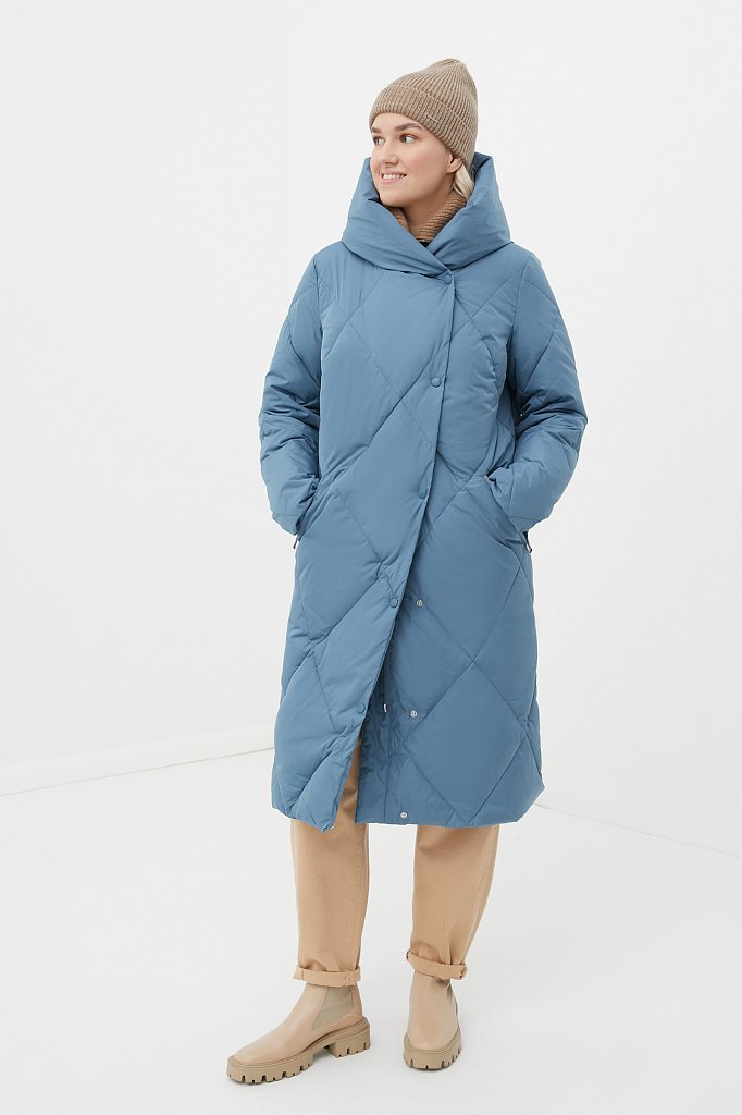 Утепленное стеганое пальто женское, Модель FWB160127, Фото №2