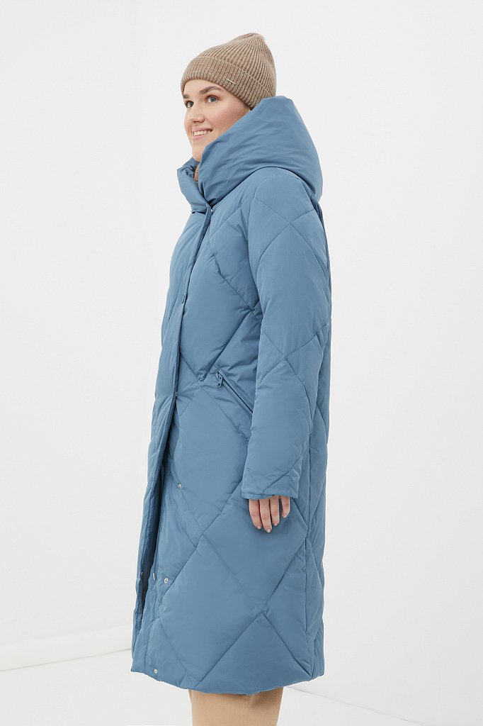 Утепленное стеганое пальто женское, Модель FWB160127, Фото №3