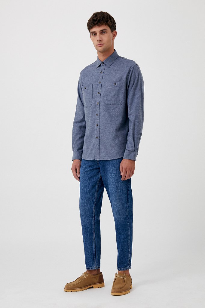 Классическая мужская рубашка из хлопка, Модель FWB61041, Фото №2