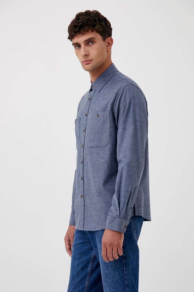 Классическая мужская рубашка из хлопка, Модель FWB61041, Фото №3