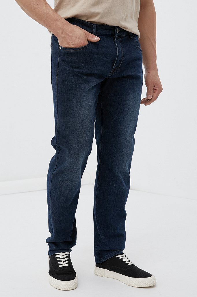 Утепленные джинсы straight fit мужские, Модель FWB25002, Фото №2