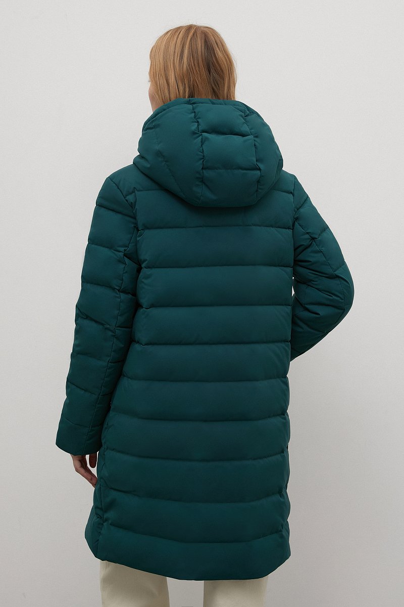 Пуховое пальто силуэта oversize, Модель FWB110122, Фото №5