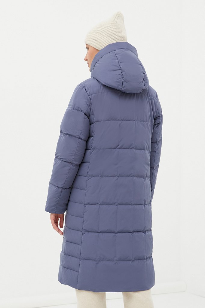 Пуховое пальто женское с капюшоном, Модель FWB110141, Фото №5