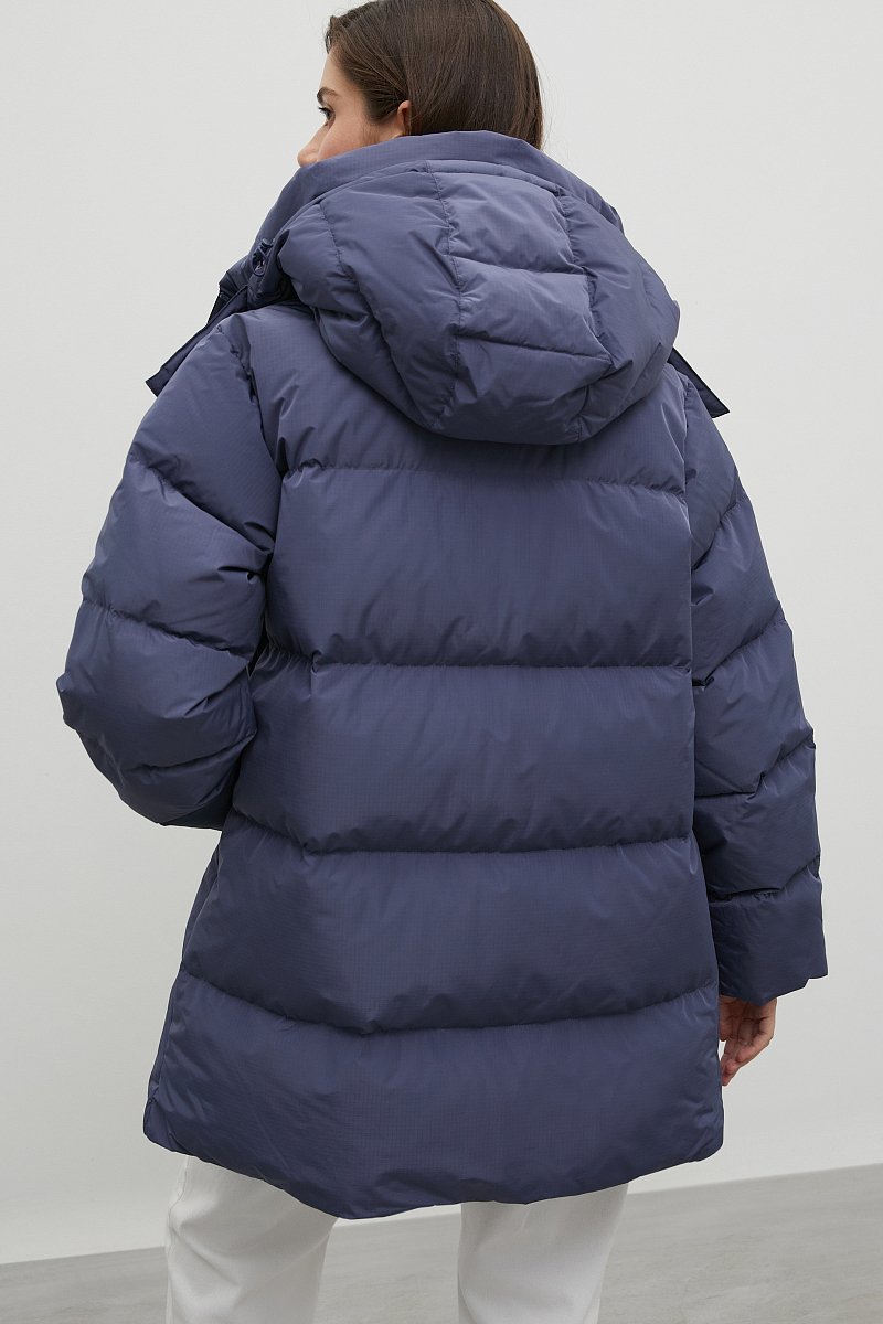 Стеганое пуховое пальто с капюшоном, Модель FWB110147, Фото №5