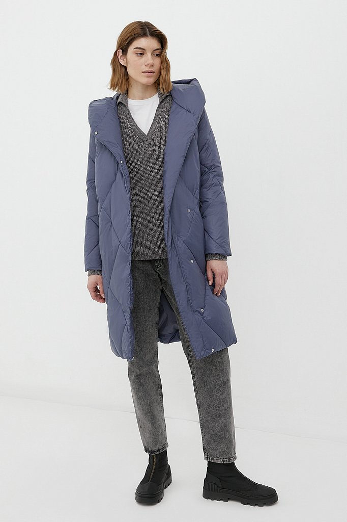 Утепленное пальто  женское, Модель FWB11064, Фото №2