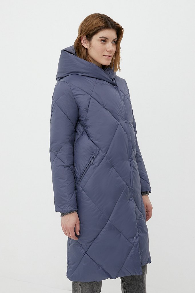 Утепленное пальто  женское, Модель FWB11064, Фото №3