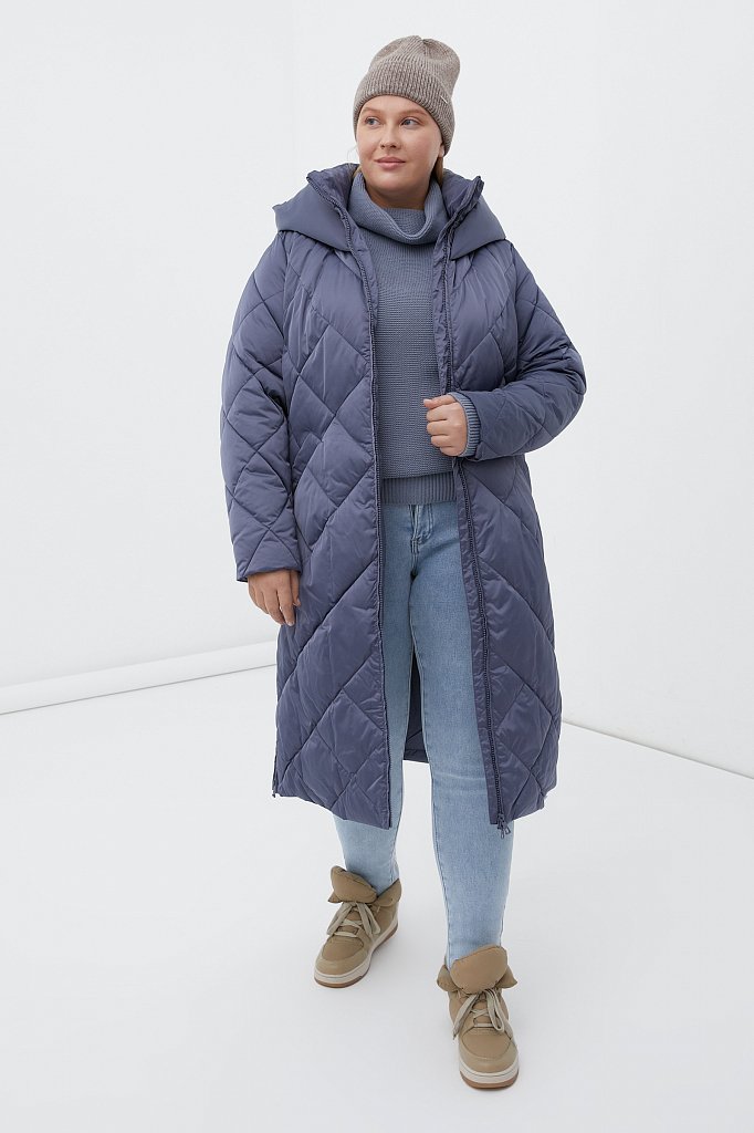 Утепленное пальто женское с капюшоном, Модель FWB160130, Фото №2