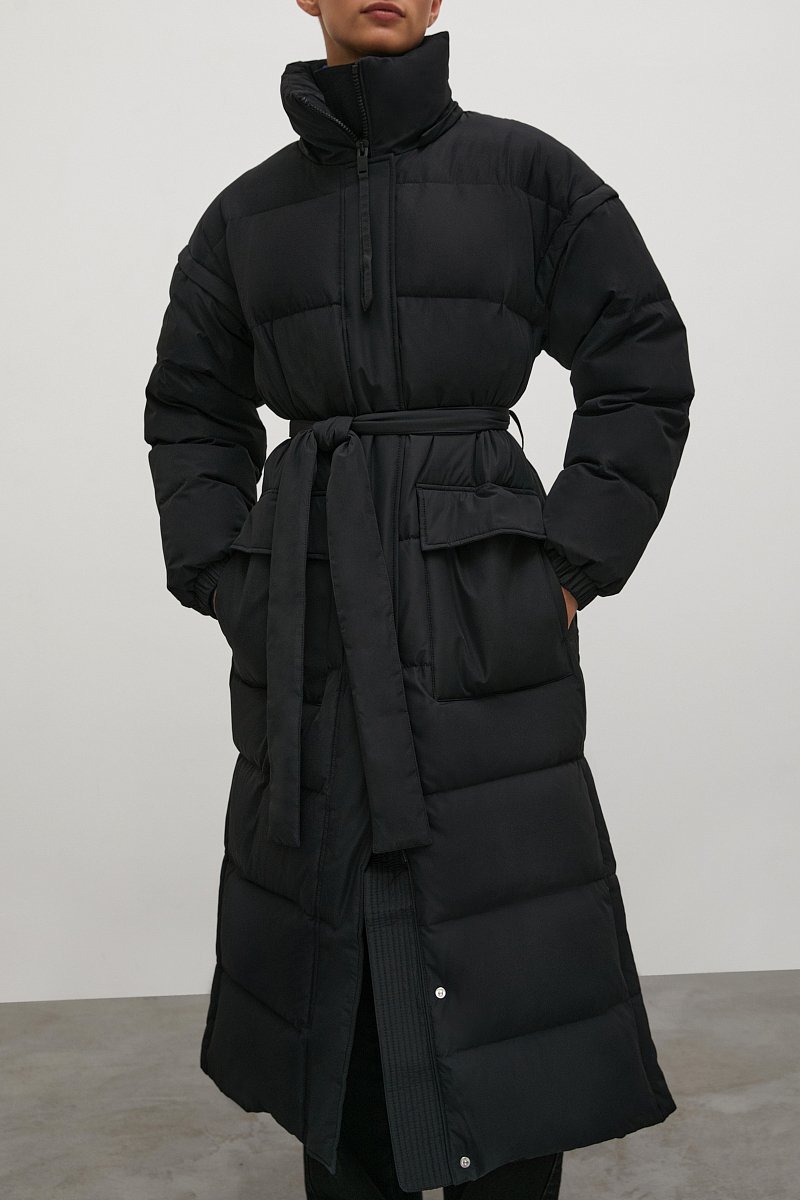 Пуховое пальто  с капюшоном, Модель FWB11006, Фото №2