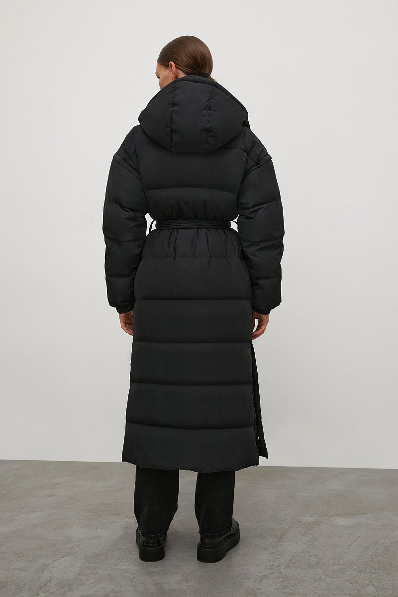 Пуховое пальто  с капюшоном, Модель FWB11006, Фото №4