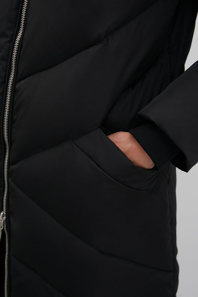 Пуховое пальто  с капюшоном, Модель FWB11009, Фото №7