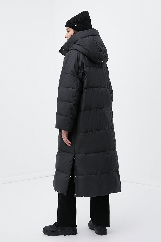 Утепленное пальто женское с капюшоном, Модель FWB110119, Фото №4