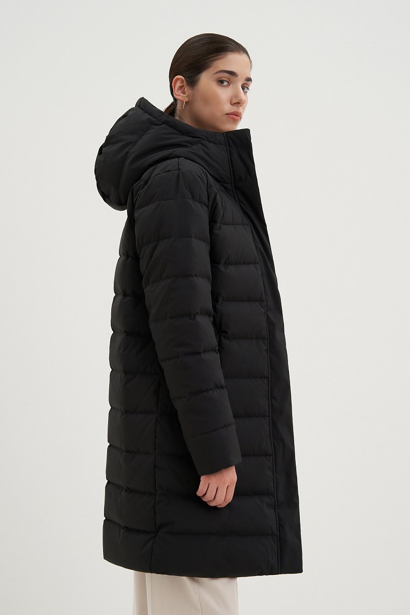 Пуховое пальто силуэта oversize, Модель FWB110122, Фото №3